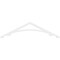 Ekena Millwork Pitch Legacy Architectural Grade PVC Gable Pediment, 72"W x 18"H x 1"P (6/12) GPP072X018X100LEG - alternate 4